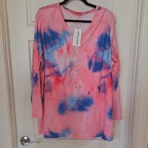 Colorful Tie-Dye Long Sleeve Top